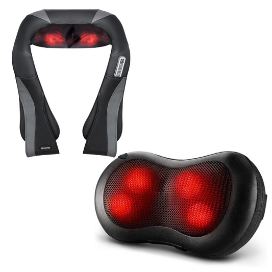 Appareil de massage de la nuque et appareil de massage du dos Auronic - fonction chaleur - électrique - noir/gris