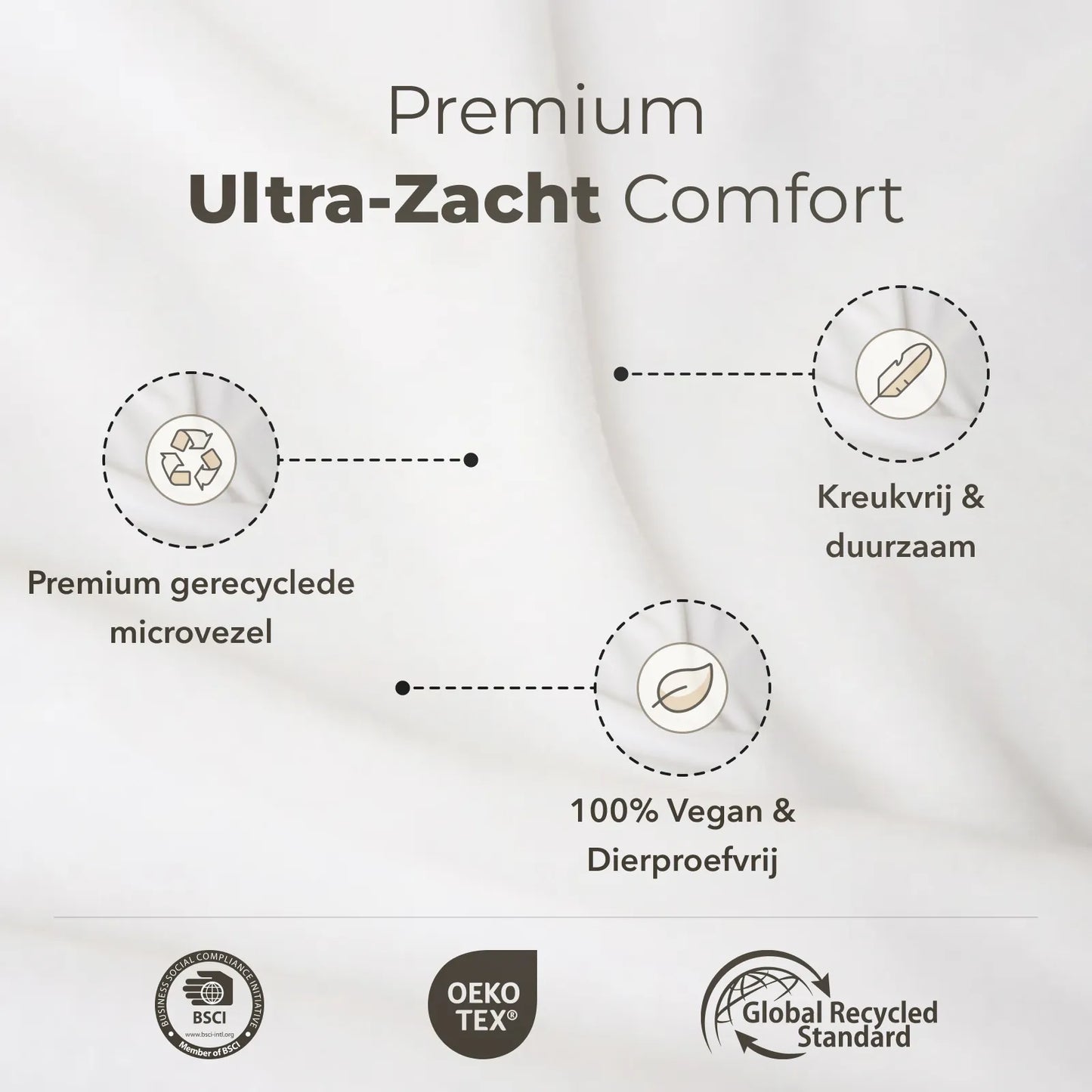 Sjumo - Drap-housse lisse et soyeux - 180x200/210 cm - Satin de coton blanc frais - Brillant et soyeux de haute qualité - Antiallergique et respirant - Confort de qualité hôtelière de luxe