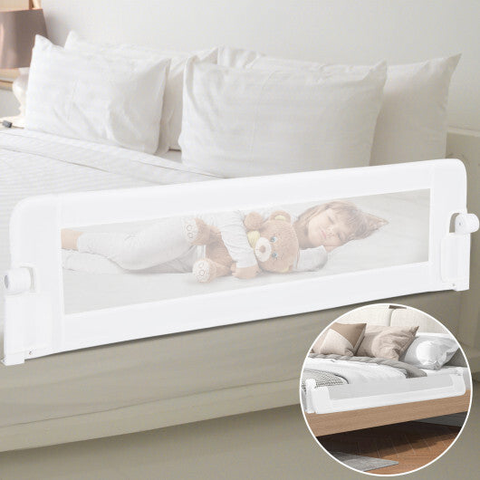 COAST 60-inch Foldable Bed Rail - Adjustable Safety Strap - White
