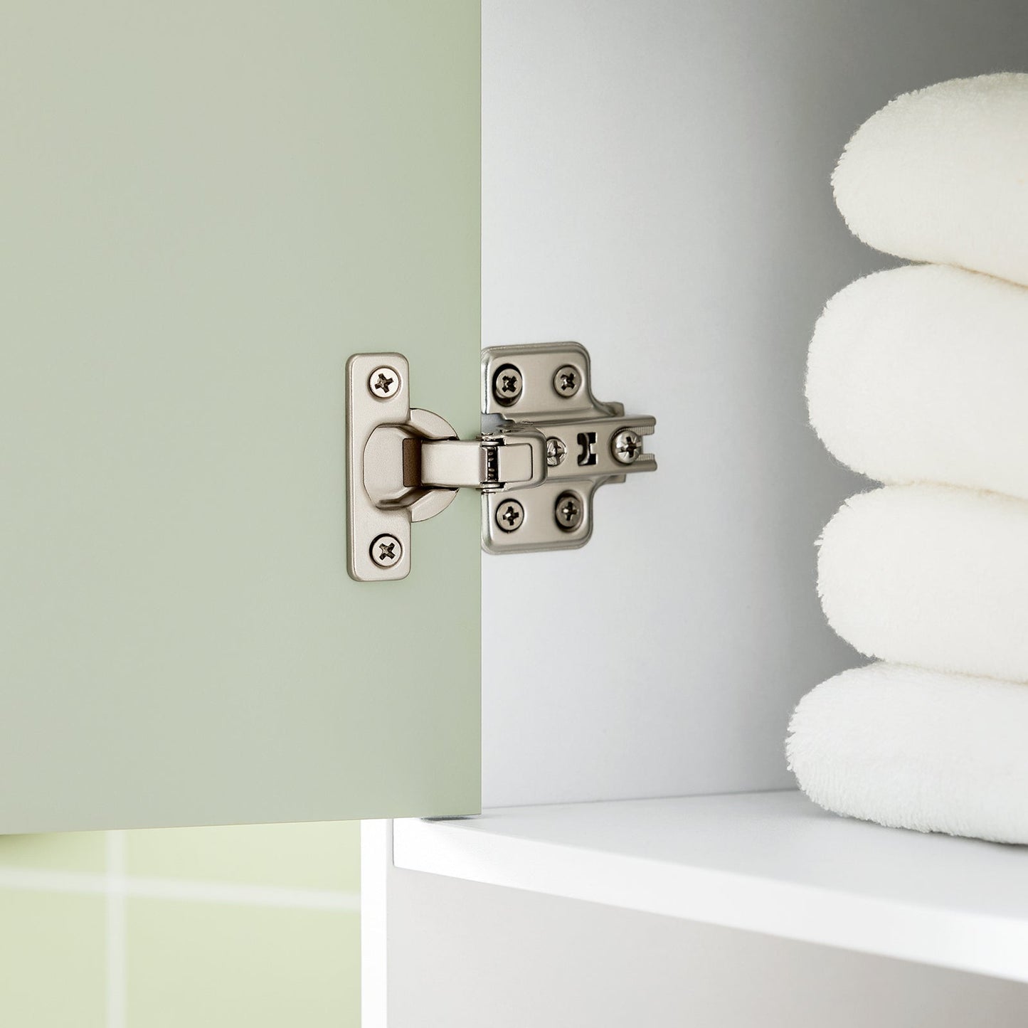 SoBuy Meuble de salle de bain haut multicouche BZR137-GR - Panier à linge rabattable - 31 x 30 x 167 cm - Vert et blanc