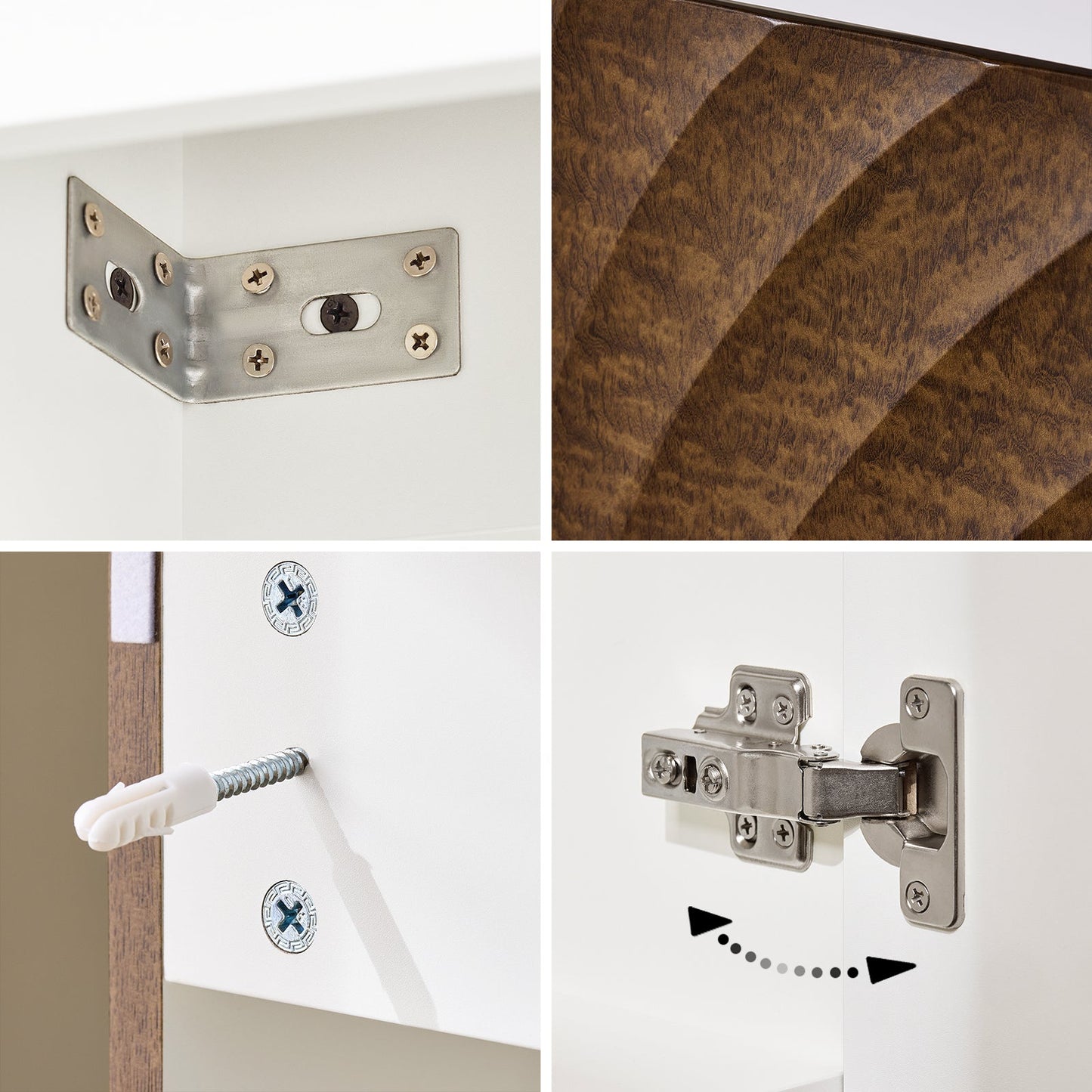 SoBuy BZR197-N Meuble de salle de bain avec vasque 40x22x56 cm - Bois foncé avec vasque blanche