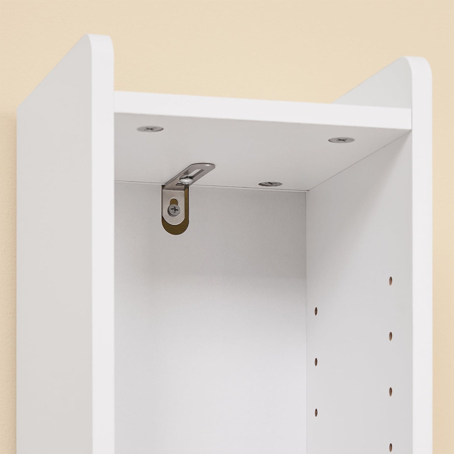 SoBuy BZR34-K-W Meuble de salle de bain étroit avec tiroir et porte - blanc - 20 x 20 x 145 cm