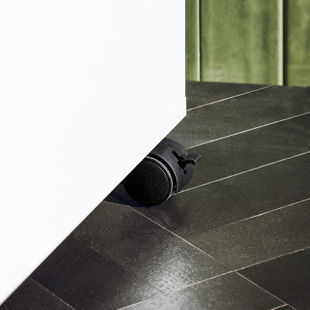 SoBuy BZR54-WN - Etagère de salle de bain avec 3 tiroirs - Plateau amovible - 23 x 82 x 65 cm - Blanc/Bois