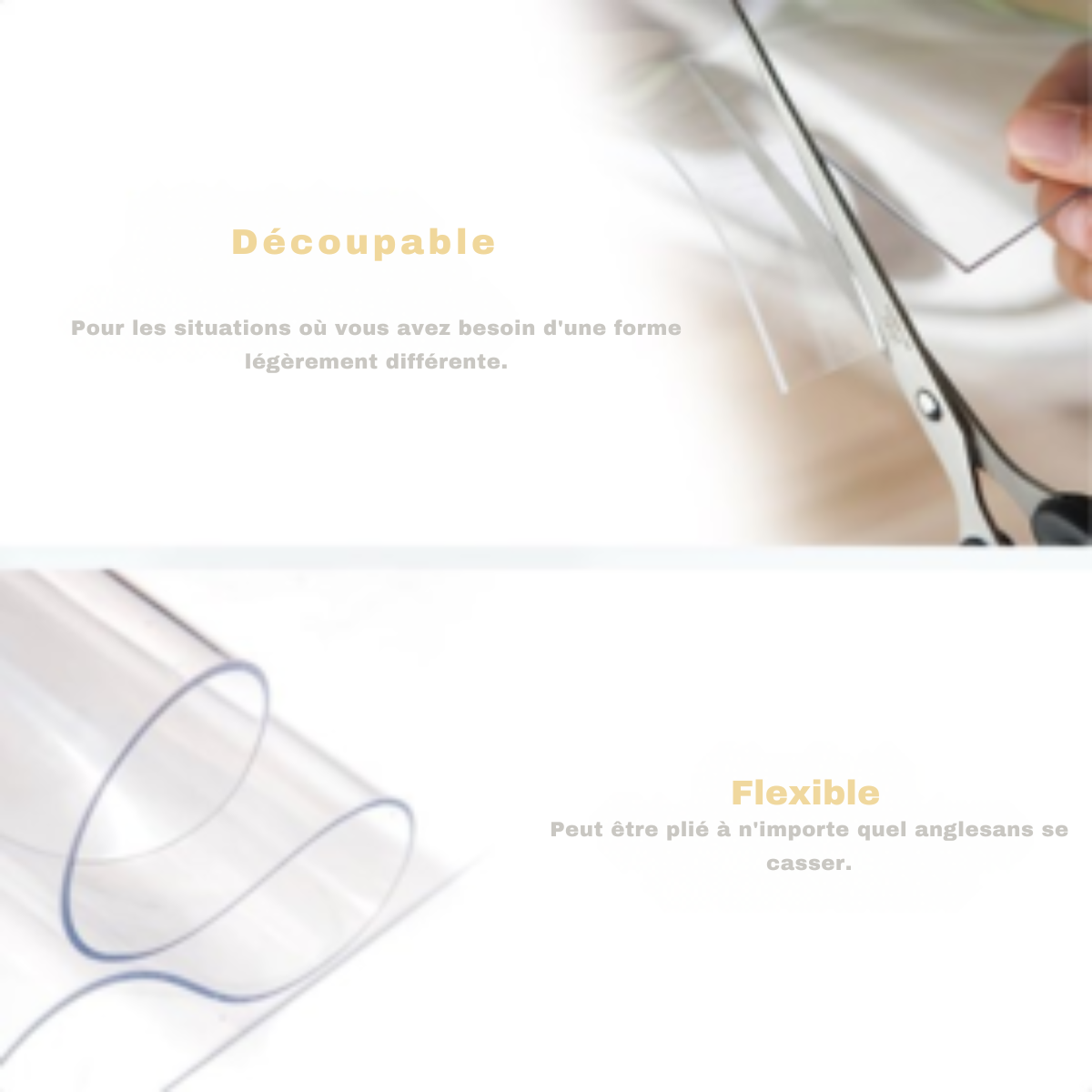 Protecteur de sol pour chaise de bureau - Goliving - Tapis de protection de bureau - PVC - Antibruit - Pour sols durs - 120 x 150 cm - Transparent