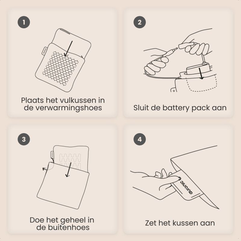 Auronic - Coussin chauffant Teddy - 45x45 - Anthracite