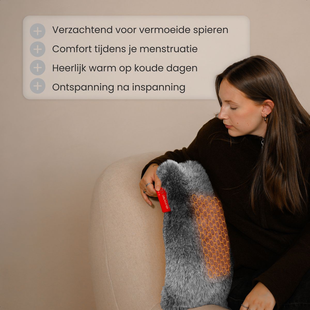 Coussin thermique Teddy - 45x45 - Gris