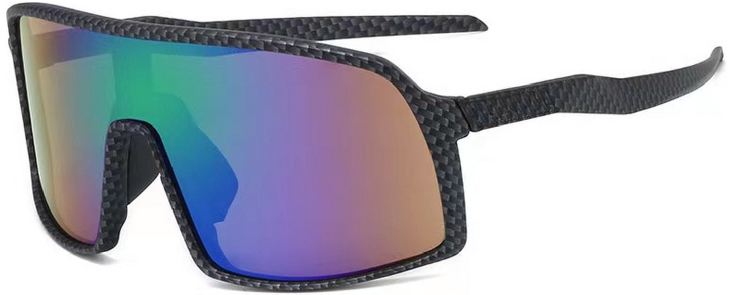 Garpex® Lunettes de cyclisme - Lunettes de sport - Lunettes de soleil polaroïd - Lunettes de soleil - Vélo de route - Vélo de montagne - Moto - Monture noire - Verre vert