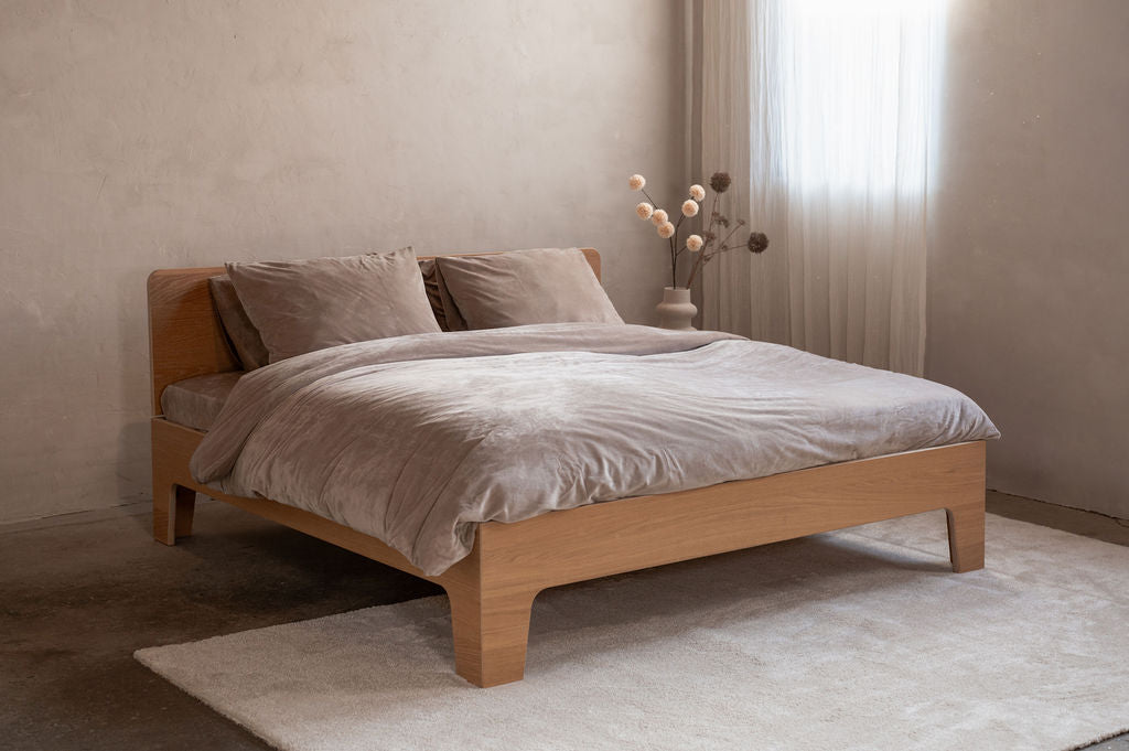 Housse de couette Sjumo - ensemble couette - 240 x 220 cm - taupe