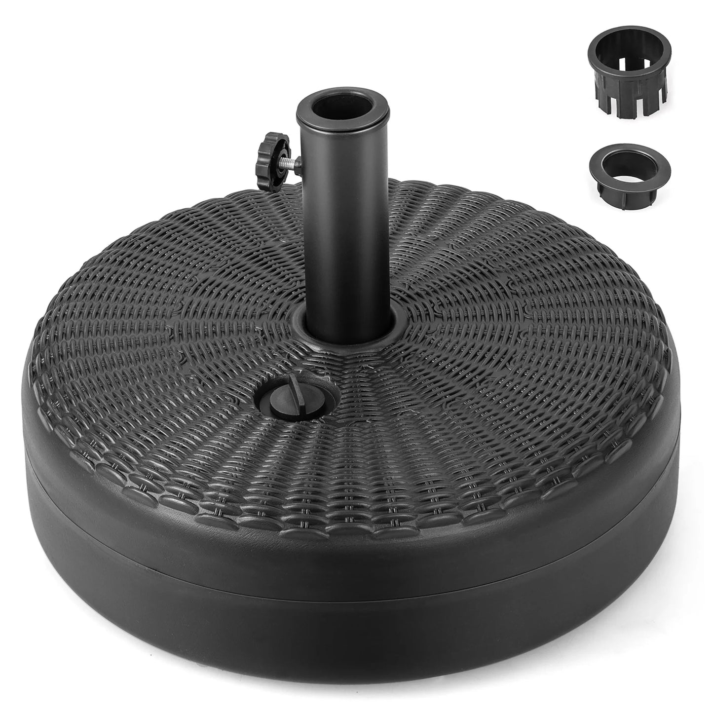 Base de parasol - Coast - Remplissable - 45cm - Convient pour 270-300 cm - Noir