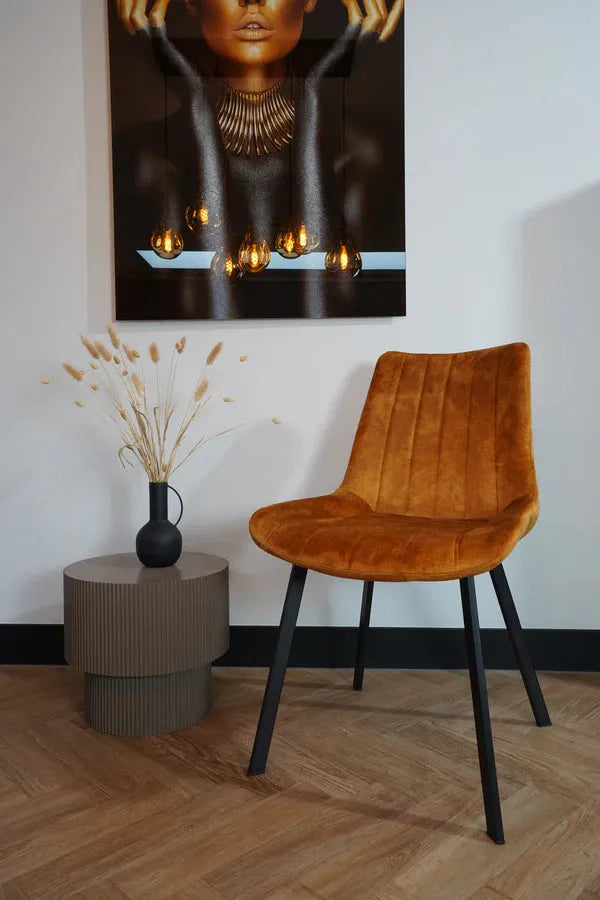 Furniture31 Riva Dining Chair - Gold - Set of 2 - 87 cm x 41 cm - 49 cm hauteur d'assise