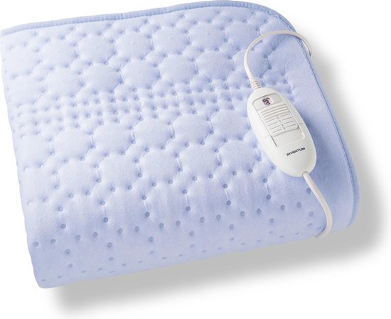 Inventum HN136I - Sous-couverture électrique - Zone des pieds plus chaude - 1 personne - 150x80 cm - Polaire - Bleu clair