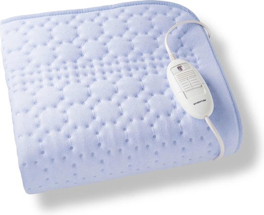 Inventum HN136I - Sous-couverture électrique - Zone des pieds plus chaude - 1 personne - 150x80 cm - Polaire - Bleu clair