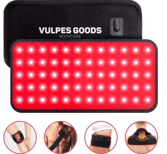 Vulpes Goods® BodyCare - Bande dorsale infrarouge portable - Bande infrarouge - Thérapie infrarouge - Lampe infrarouge - Thérapie par la lumière rouge - Bande chauffante - Thérapie par la lumière rouge - Bas du dos, épaules, cou, jambes - PRO