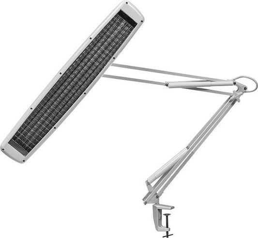 Velleman Lampe de bureau avec pince, bras pivotant, interrupteur marche/arrêt, 60 cm de large, 3x 14 W, 6500 K, blanc