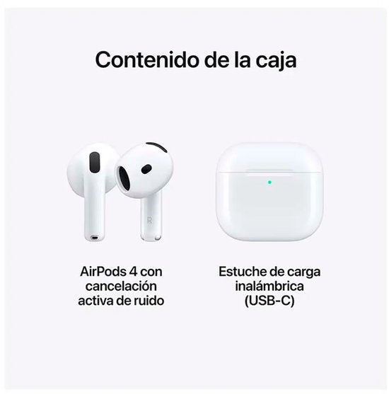 Écouteurs sans fil Apple AirPods 4 ANC avec annulation active du bruit - blanc
