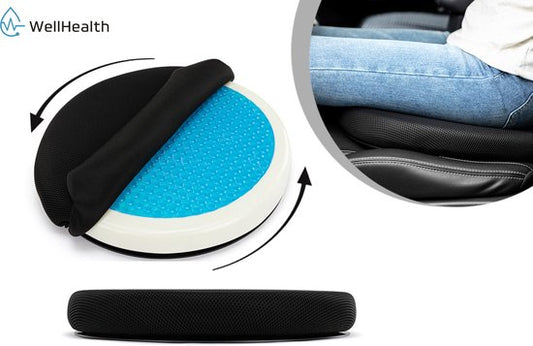 Wellhealth - Coussin confortable en gel, adapté à toutes les chaises - 2 pièces