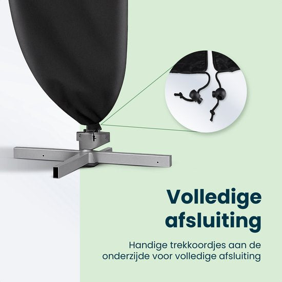 Housse de parasol pour parasol flottant et parasol sur pied - Jusqu'à 400cm - Housse de protection imperméable - Oxford 420D - Aide au montage incluse