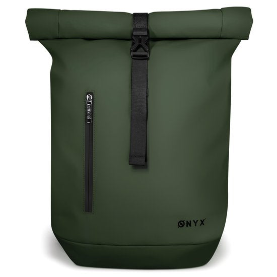 ONYX Rolltop PRO Backpack 20 à 30L - Avec compartiment pour ordinateur portable - Sac à dos ajustable - Sac de voyage - Imperméable et durable - Vert forêt