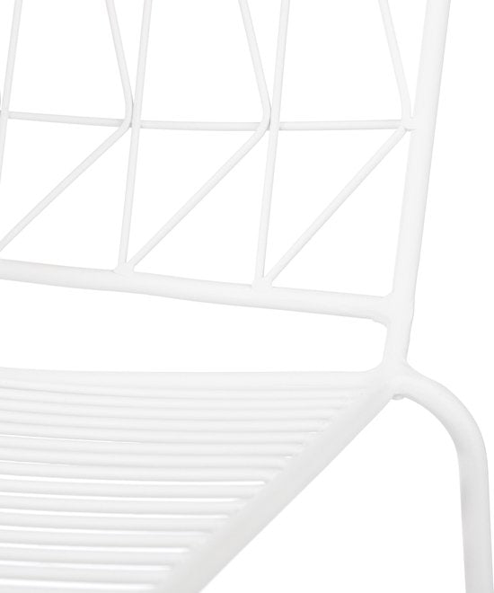 Mica Decorations Tabouret de bar Bueno pour extérieur - L53 x L55 x H108 cm - Blanc
