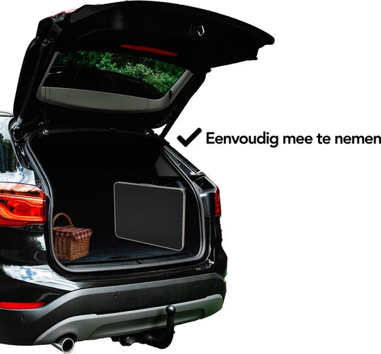 Infinity Goods Table de camping - Pliante - Table de jardin - 80x60x70 cm - Extérieur/intérieur - Poignée de transport - Compacte - Aluminium - Noir