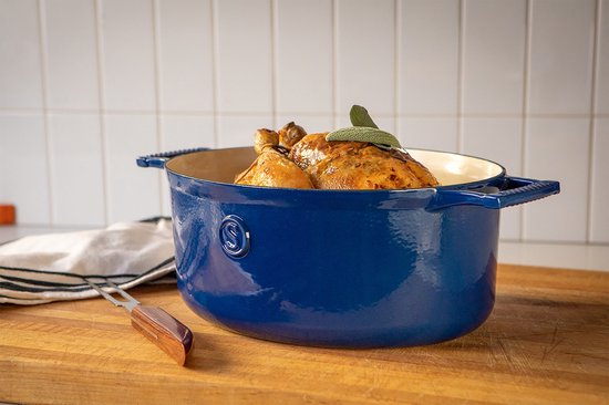 Cocotte en fonte - Saveur Selects - Ø30 cm - Sans PFAS - Compatible induction et toutes sources de chaleur - Bleu