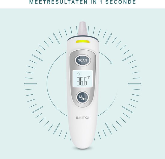 BINTOI X210 - Thermomètre auriculaire - Thermomètre de fièvre - Indicateur de température