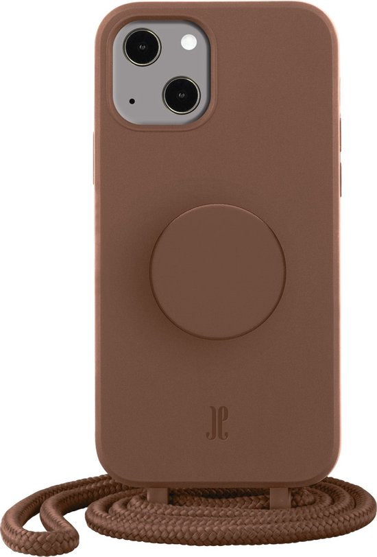Just Elegance PopGrip Backcover Case - Convient à Apple iPhone 14 - Etui pour téléphone portable - Brown Sugar
