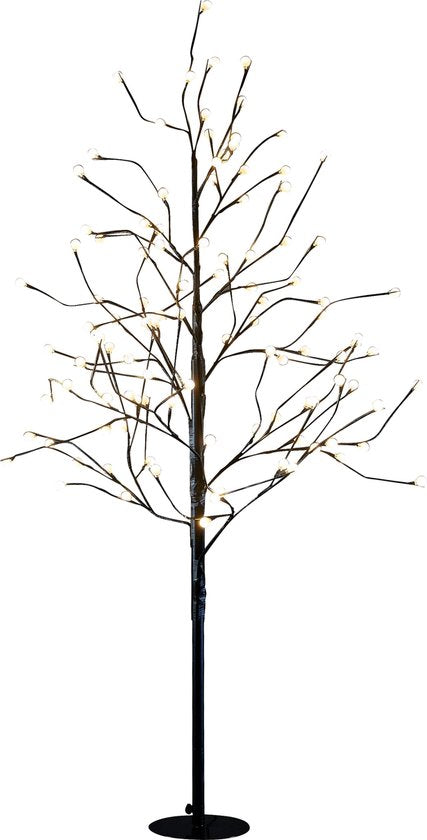 Luca Arbre à lumière avec éclairage LED blanc classique - H150 x Ø80 cm - Métal - Noir