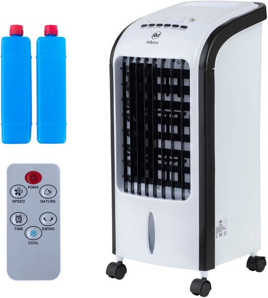 RM AIRPlus RMAP-3701 Refroidisseur d'air avec télécommande et minuterie - 4L - Blanc/Noir