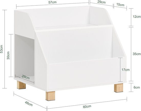 SoBuy KMB54-W Bibliothèque pour enfants - Etagère de rangement blanche pour jouets et livres