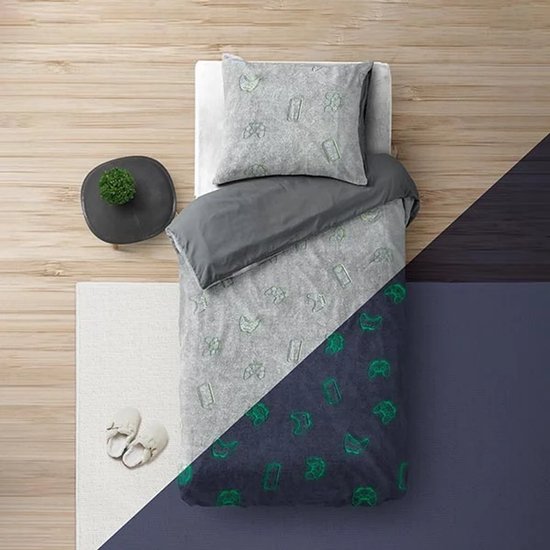 Housse de couette Sleeptime Glow in the dark Games Multi 140 x 200/220 cm