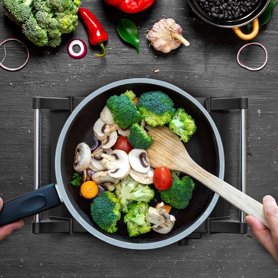 KitchenBrothers Table de cuisson électrique - 1 brûleur - 1500W - Noir