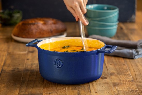 Cocotte en fonte - Saveur Selects - Ø25 cm - Sans PFAS - Compatible induction et toutes sources de chaleur - Bleu