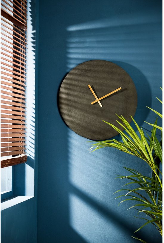 Light & Living Horloge murale Licola - Noir - Ø59cm -.