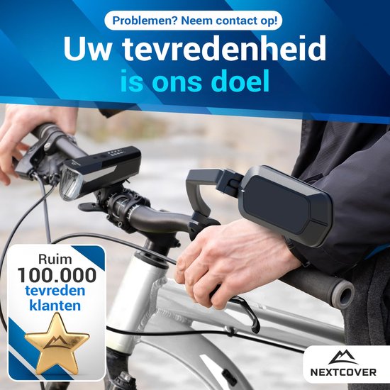 NEXTCOVER® Rétroviseur vélo e-bike droit avec verre ProVision - Rétroviseur vélo monté sur le guidon - Rétroviseur vélo e-bike, Rétroviseur vélo et e-bike