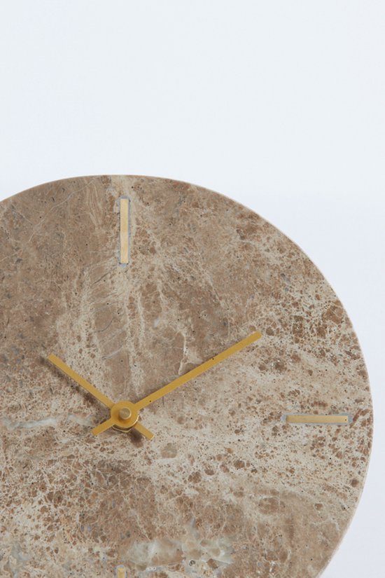 Light & Living - Horloge MORENO - 20x17x18cm - Marron