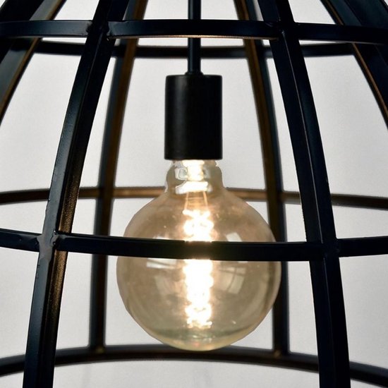 LABEL51 - Lampe suspendue Fuse - Acier - Noir - Industriel - 47x47x42 cm
