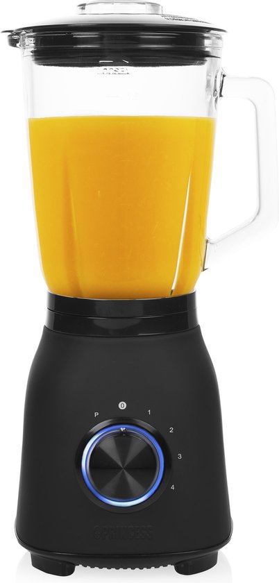 Princess 212092 Black Steel Blender 1000 - quatre vitesses - 1.5 L