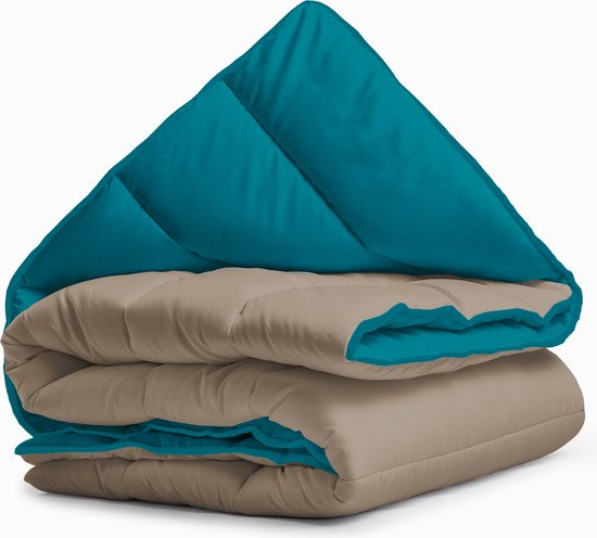 Sleeptime 2 in 1 Reversible Duvet - Couette sans housse - 240x200 - Taupe/Indigo