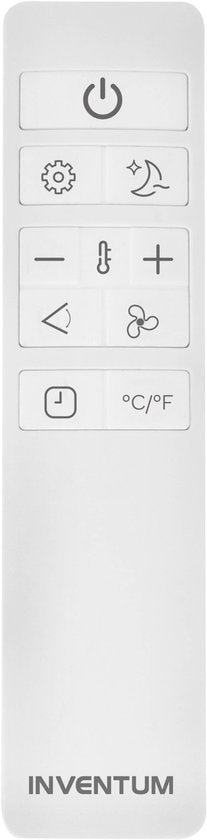 Climatiseur mobile Inventum AC126WH - Climatisation 12 000 BTU - 4-en-1 - Refroidissement, chauffage, ventilateur, déshumidificateur - Jusqu'à 105 m³ - Kit d'étanchéité - Blanc