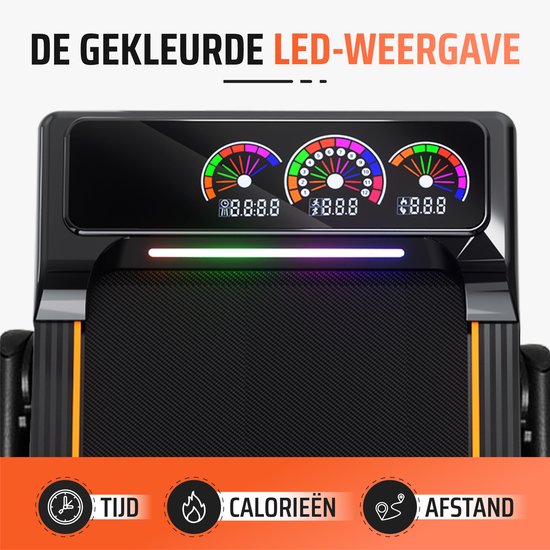 Tapis de course avec inclinaison automatique (8 %) - Inclinaison automatique - Tapis antidérapant et application inclus - Écran LED - 1 à 12 km/h - Pliable - Tapis de marche - Fonction d'inclinaison automatique de 8 % - Tapis de course pour la maison - Ta