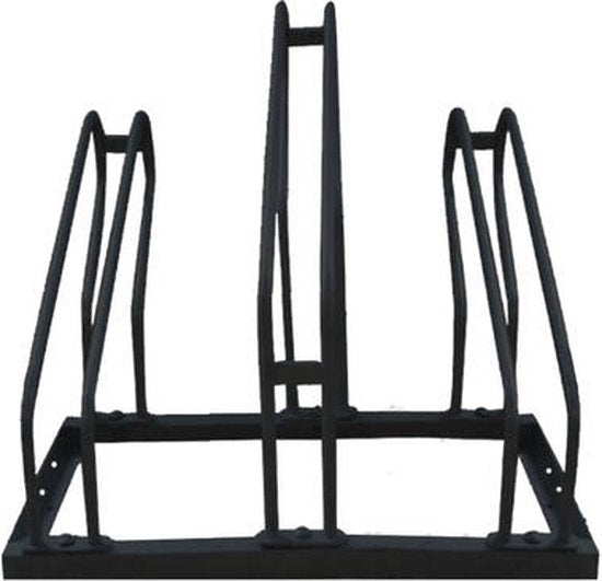 BRASQ Porte-vélos pour 3 vélos - Support de vélo - Support de vélo - Support de vélo pour le sol Comprend le matériel de fixation - Noir