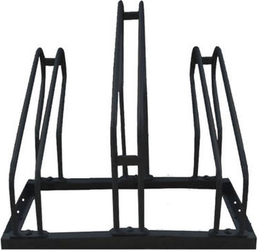 BRASQ Porte-vélos pour 3 vélos - Support de vélo - Support de vélo - Support de vélo pour le sol Comprend le matériel de fixation - Noir