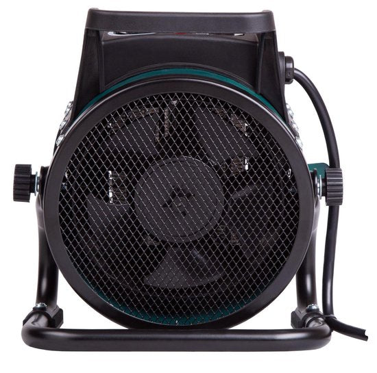 VONROC Chauffage électrique - Jet heater - ventilateur - céramique - 3 réglages : 1000W/2000W/ventilateur - pour des pièces jusqu'à 20m2 - vert