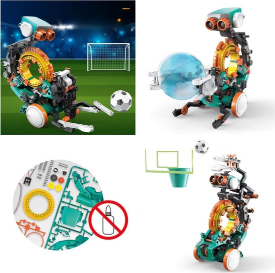 Robot de codage éducatif, kit de construction 5-en-1, robot, apprendre à programmer, jouets de construction STEM, apprendre les bases de la programmation, sans ordinateur ni application