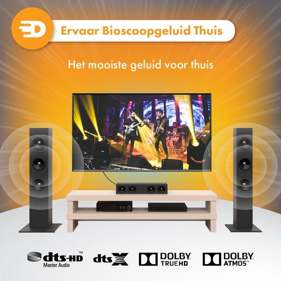 Drivv. Premium Toslink Optical Cable - Câble audio optique - Barre de son - Mâle vers Mâle - 3 mètres - Noir