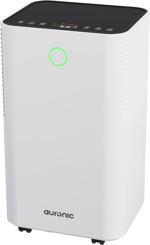Déshumidificateur Auronic - Série compacte - 10L par jour - Fonction Lavage-Séchage - Chambre à coucher, salle de bain et salon - Blanc