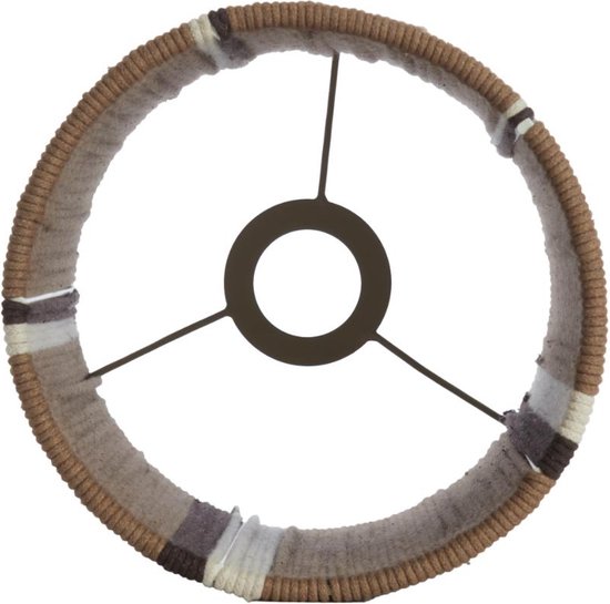 Light & Living Abat-jour Medan - Marron foncé - Ø20cm - Moderne