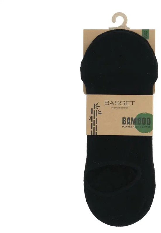 2 paires de chaussettes invisibles en bambou - Chaussettes d'entraînement basses en bambou - Chaussettes de bonneterie pour hommes et femmes - 46 - Noir