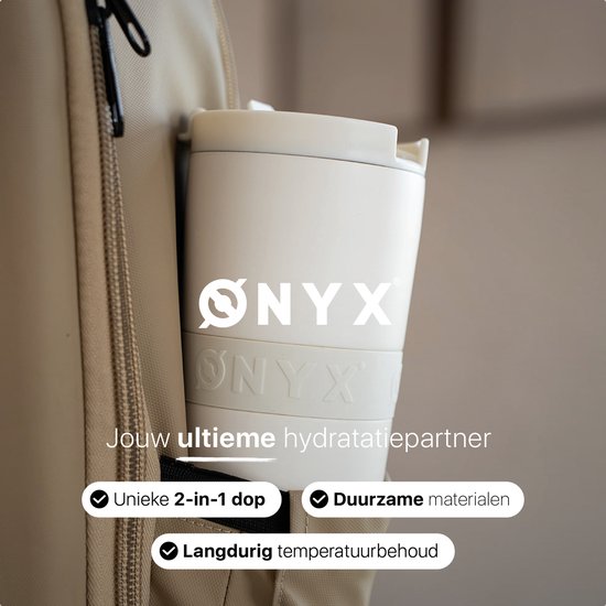 ONYX Bouteille à boire avec paille 700ML - Bouteille d'eau pour enfants et adultes - Mug Thermos Mug de voyage en acier inoxydable - Buvette de motivation - Tasse à boire pour l'école - Coco White